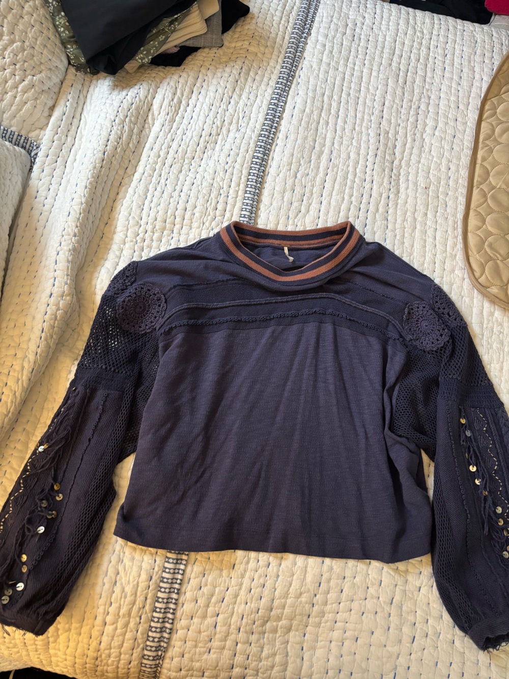 Free People Navy Sweater